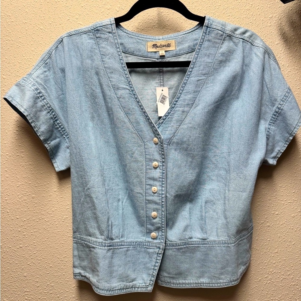 Madewell Light Blue Denim Women's Top & Same Top in Black (sold sep.)